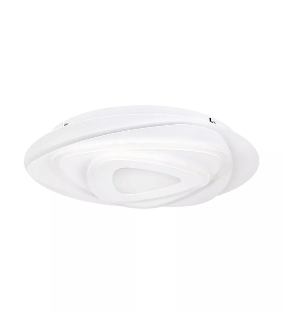 Plafoniera led integrato "palagiano" in metallo e plastica colore bianco, 2100lm